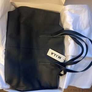 M.I.L.A black pebbled leather bag. NWT